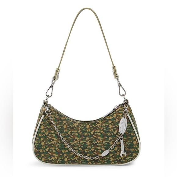 💚🤎VON DUTCH GREEN CAMO SHOULDER BAG💚🤎NWT - Picture 3 of 16